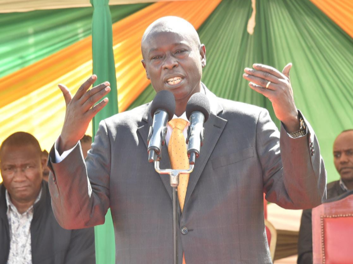 Deputy President Rigathi Gachagua speaking at Ndiara Primary School, in Kipipiri Constituency, Nyandarua County on Saturday, May 6, 2023.